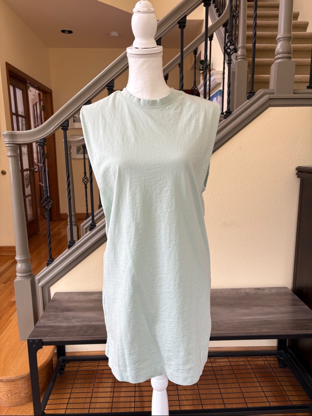 H&M Sleeveless Crewneck Dress in Mint Green Size XS